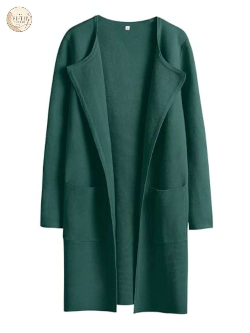 Viscose Nylon Blend Open Front Cardigan Sweater Mid-Length Casual Layering